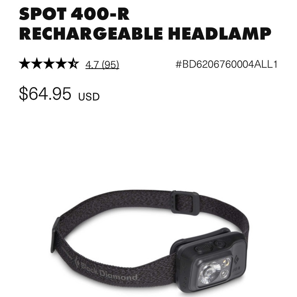 Black Diamond Spot 400R Headlamp